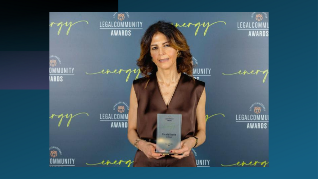 Rosaria Arancio Rosaria Arancio è "Lawyer of the Year RNG" ai Legalcommunity Energy Awards 2026